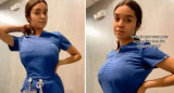 Criticaron a una enfermera en TikTok. Foto: captura de pantalla