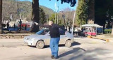 Enfrentamiento a los tiros en centro de San Martín de los Andes. Foto: captura de video.