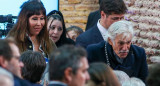 Moria Casán y Fernando Galmarini en el acto de jura del nuevo ministro de Economía, Sergio Massa. Foto NA