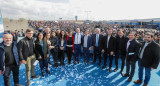 Alberto Fernández junto a Axel Kicillof en acto en Lomas de Zamora. Foto: NA.