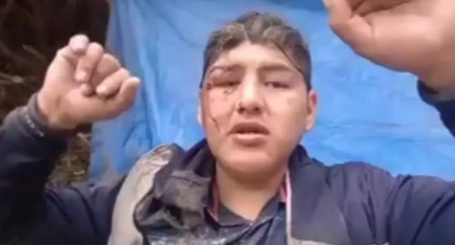 Boliviano fue a una fiesta de la pachamama y denunció que intentaron sacrificarlo. Foto: captura de video.