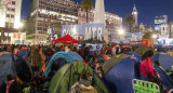 El acampe en Plaza de Mayo. Foto: NA.