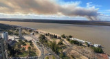 Rosario por incendios en el Delta. Foto: NA.