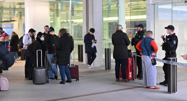 Disparos en aeropuerto de Australia. Foto: EFE
