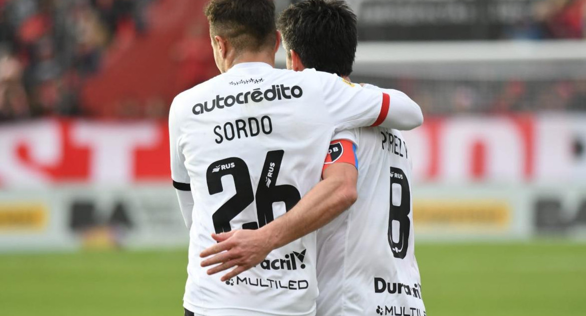 Festejo de Newells ante Lanús por la Liga Profesional de Fútbol. Foto: @Newells.