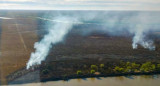 Incendios en el Delta. Foto: NA.