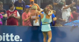 Festejo de Sara Bejlek y su padre en el US Open. Foto: captura de video