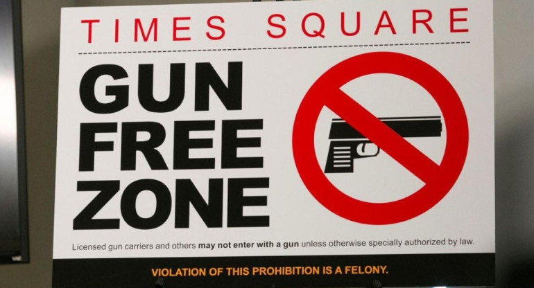 Times Square, zona libre de armas. Foto: EFE