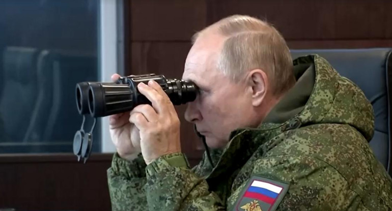 Putin supervisa ejercicios militares_Captura video: Reuters