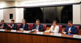 Sergio Massa en el Rush Conference Center del Instituto Baker. Foto: Twitter @SergioMassa