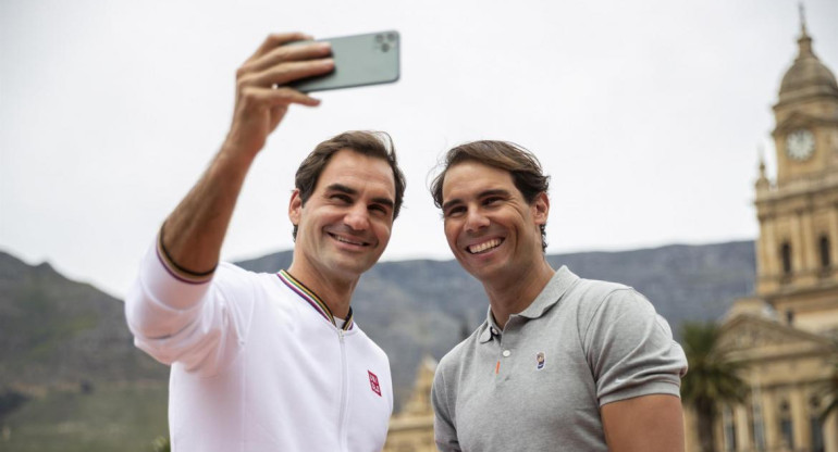 Roger Federer y Rafael Nadal. Foto: EFE.