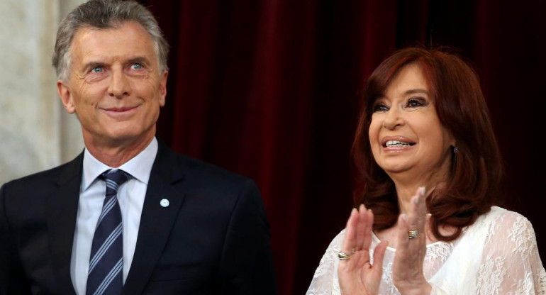 Mauricio Macri y Cristina Kirchner. Foto: NA