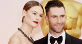 Adam Levine y su esposa. Foto: NA