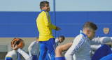 Hugo Ibarra en el entrenamiento de Boca. Foto: NA.