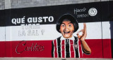 Mural de Balá en la cancha de Chacarita. Foto: @chacaoficial