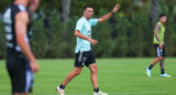 Lionel Scaloni en el entrenamiento de Argentina. Foto: NA.