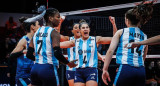 Festejo de las Panteras ante República Checa en el Mundial de Voley 2022. Foto: @Voley_FeVA.