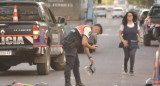 La policía santiagueña en el lugar de los hechos. Foto: NA.