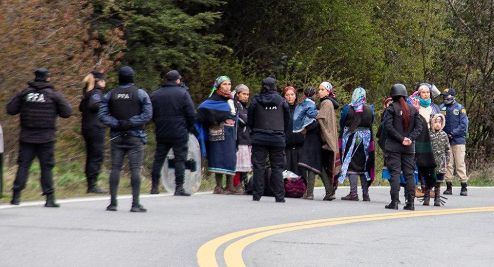 Operativo contra usurpaciones mapuches. Foto: NA.