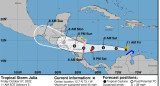 Imagen paso huracán Julia Foto EFE  y Oficina Nacional de Administración Oceánica y Atmosférica de Estados Unidos (NOAA) a través del Centro Nacional de Huracanes (NHC)