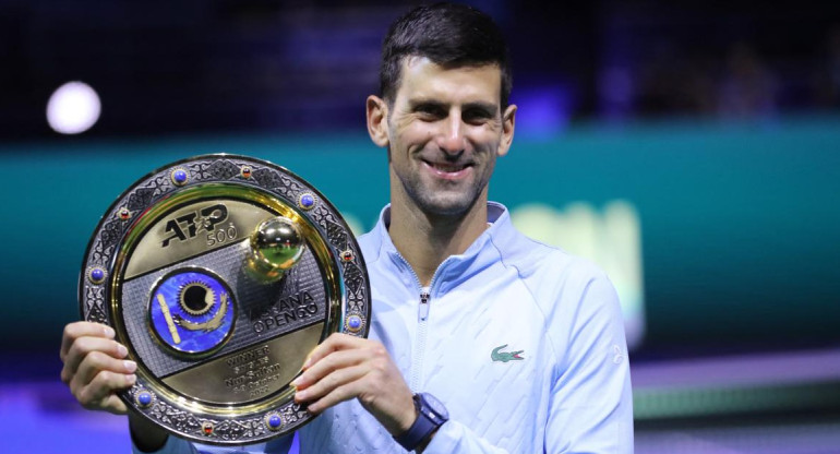 Novak Djokovic campeón en Astana. Foto: Reuters.