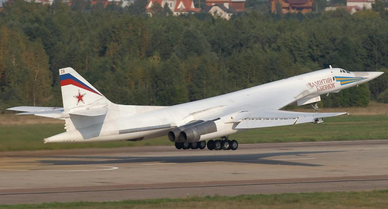 El avión bombardero TU-160. Foto: Wikipedia.