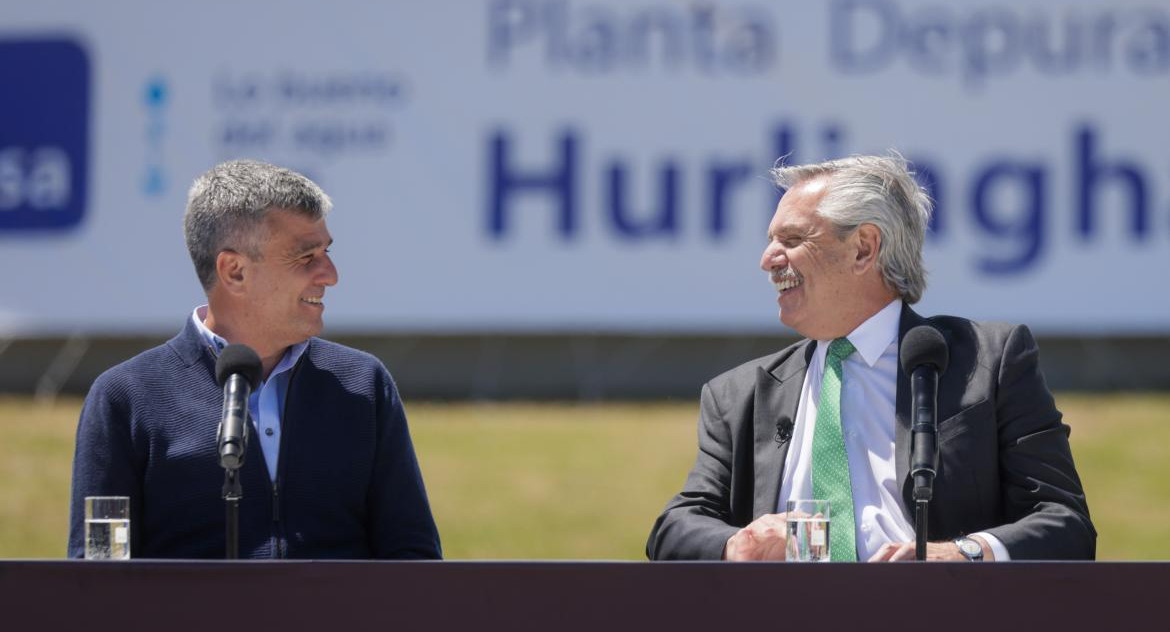 Alberto Fernández y Juan Zabaleta. Foto: NA.