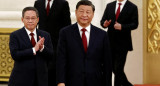 Foto Reuters Los nuevos miembros del Comité Permanente del Politburó, Xi Jinping y Li Qiang, llegan para reunirse con los medios de comunicación 