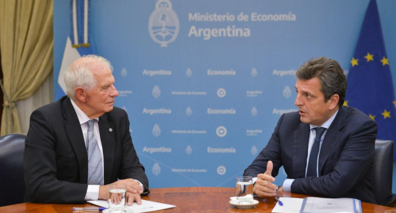 Josep Borrell y Sergio Massa, Unión Europea, Mercosur, NA