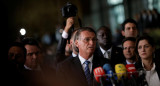 Jair Bolsonaro en conferencia, Brasil. Foto: REUTERS