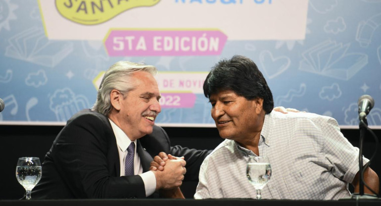 Evo Morales y Alberto Fernández_Foto NA