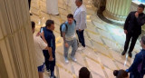 Messi llegó a Abu Dhabi. Foto: Twitter