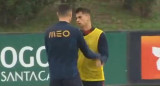 Cristiano Ronaldo y Cancelo. Foto: captura video