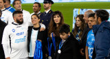 Partido por la Paz en Homenaje a Maradona con los hijos de Diego. Foto: REUTERS.