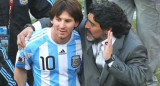 Messi y Maradona, una conexión especial que despierta sueños. Foto: NA.