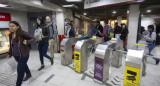 Medidas gremiales en el subte. Foto: NA