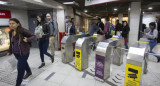 Medidas gremiales en el subte. Foto: NA