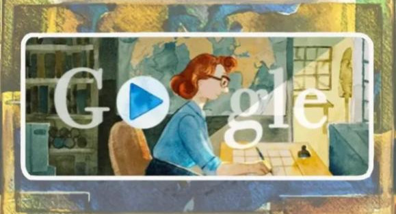 Doodle de Mary Tharp, la geóloga que revolucionó la ciencia. Foto: Google.