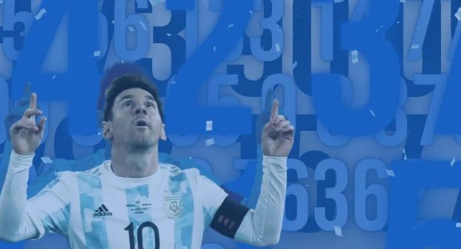 Messi y sus números, según Sastre. Foto: NA.