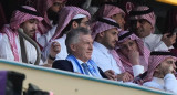 Mauricio Macri en el partido contra Arabia Saudita. Foto: Instagram