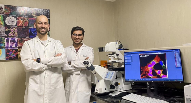 Investigadores del CONICET que descubrieron molécula para combatir el Parkinson. Foto: Prensa.