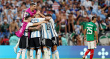 El festejo de la Selección Argentina ante México. Foto: Reuters.