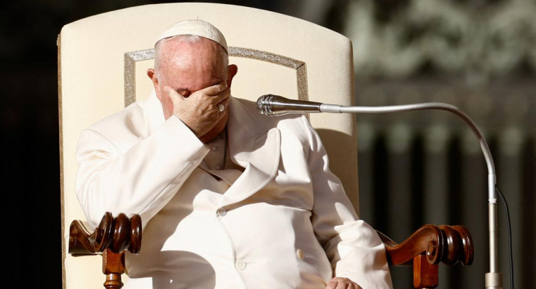 Papa Francisco pide por la paz en Israel y Palestina. Foto: Reuters.