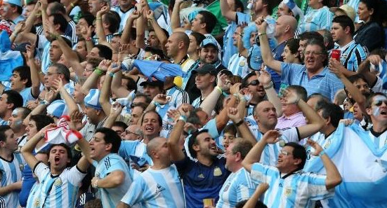 Hinchas argentinos. Foto: NA.