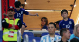 Antonela Roccuzzo ya se encuentra en el estadio. Foto: Reuters.