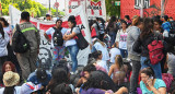 Marcha de piqueteros en la Ciudad. Foto: Telam.