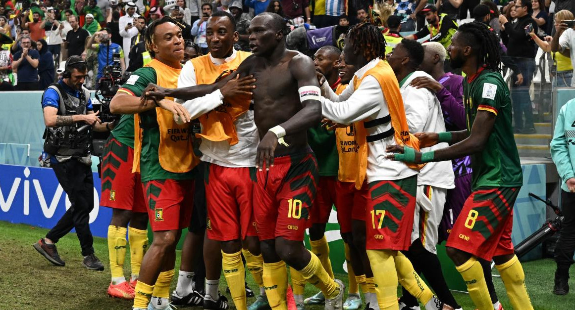 Foto final; Camerún-Brasil; Qatar 2022. Foto: Reuters.