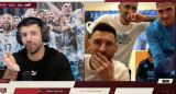 Kun, Messi, Paredes y De Paul en un stream. Foto: NA.