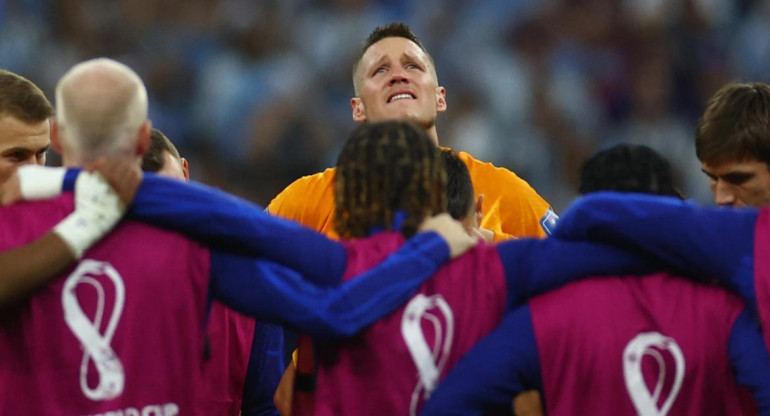 Wout Weghorst, tras la eliminación de Países Bajos ante Argentina. Foto: REUTERS.