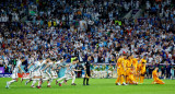 El polémico festejo de Argentina ante Países Bajos. Foto: Reuters.